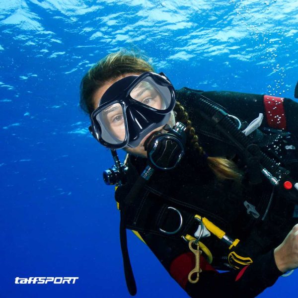TaffSPORT Kacamata Selam Scuba Diving Snorkeling - M22 Black
