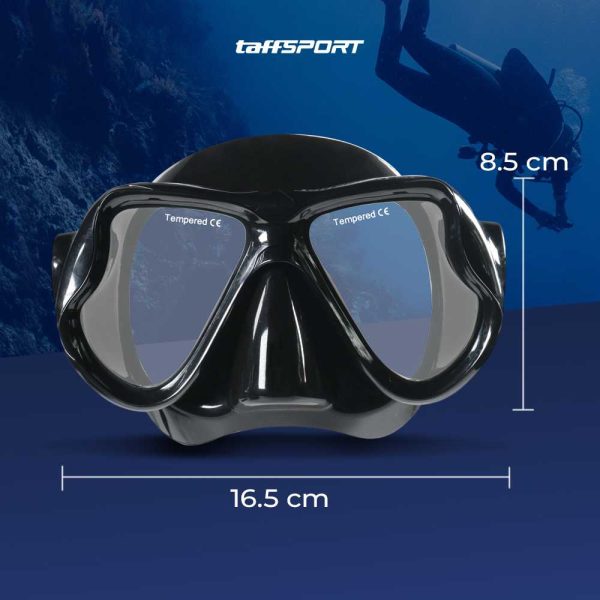 TaffSPORT Kacamata Selam Scuba Diving Snorkeling - M22 Black
