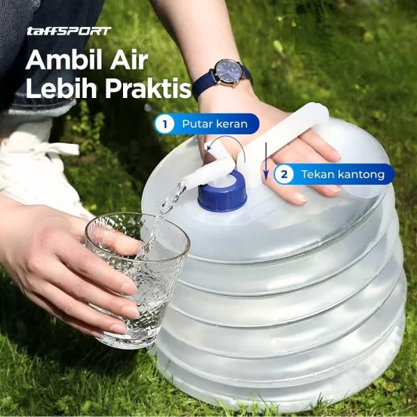 TaffSPORT Kantong Air Lipat Foldable Camping Water Storage Plastik - ST-117
