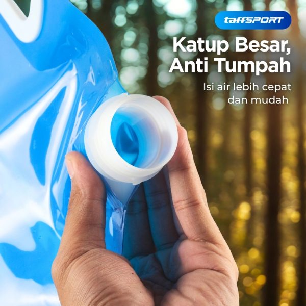 TaffSPORT Kantong Air Minum Portable Camping Water Storage 10L Blue