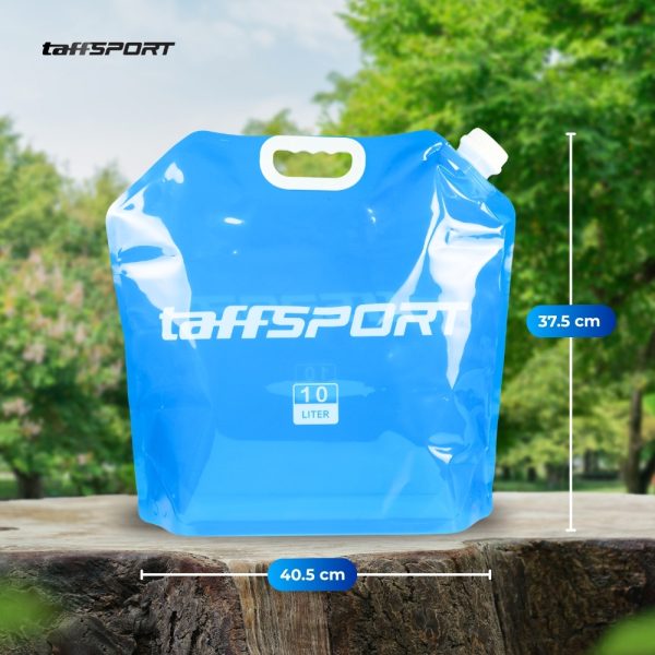 TaffSPORT Kantong Air Minum Portable Camping Water Storage 10L Blue
