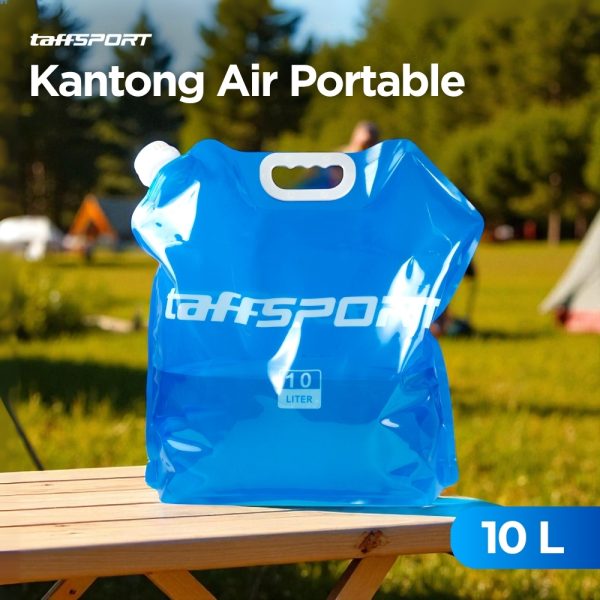 TaffSPORT Kantong Air Minum Portable Camping Water Storage 10L Blue