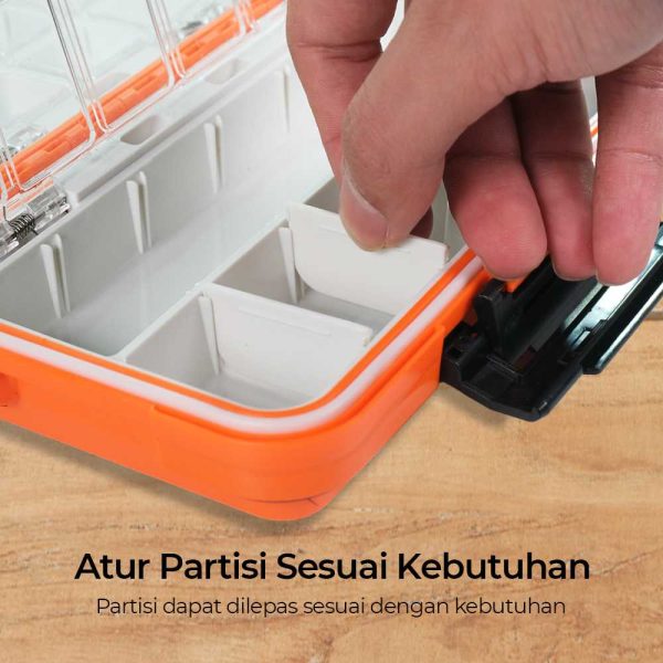TaffSPORT Kotak Perkakas Kail Pancing Tackle Box Waterproof L - DY029