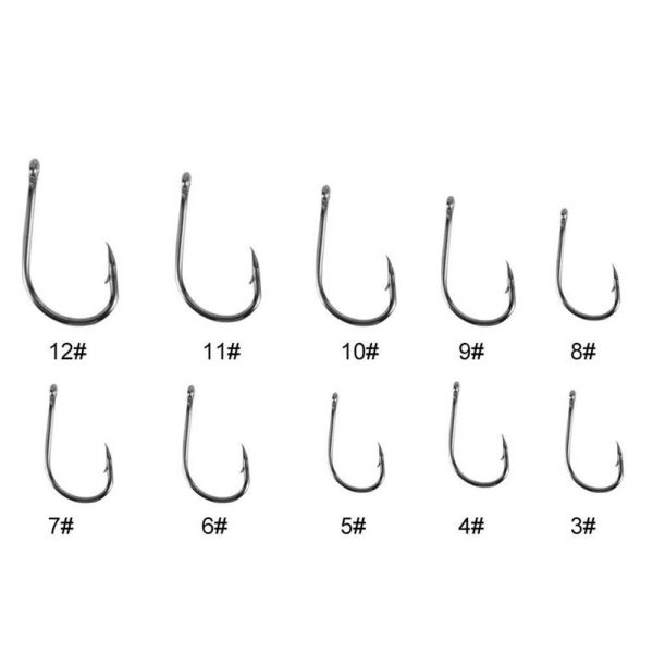 TaffSPORT Kail Pancing Long Handled Fishing Hook Ten Division No 3-12 Set - 94151-BE