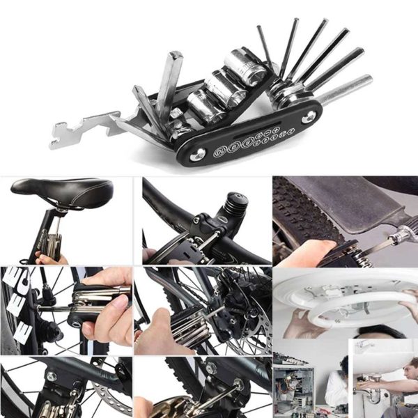 TaffSPORT Multifunctional 15 in 1 EDC Repair Tool - HW0668