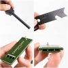 TaffSPORT Outdoor Survival Magnesium Flint Stone with Whistle - JD1422 - Black