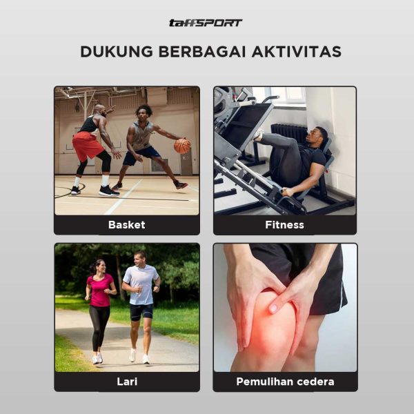 TaffSPORT Pelindung Lutut Olahraga Knee Support Fitness