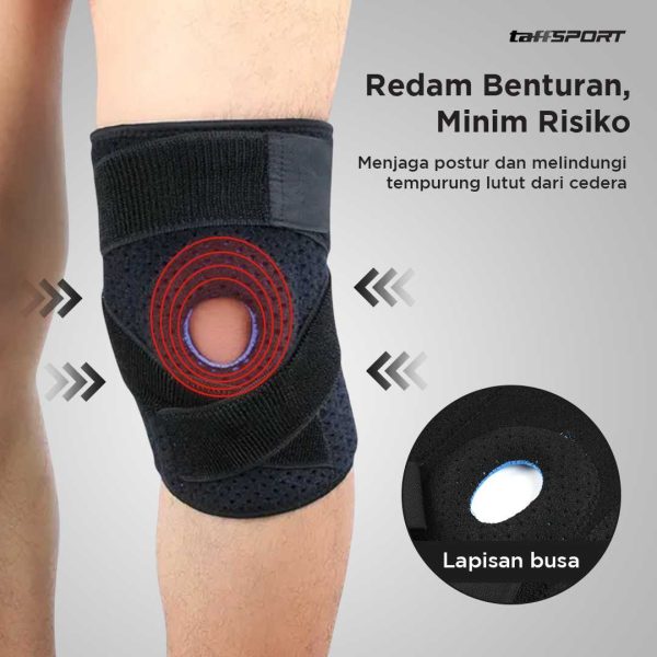 TaffSPORT Pelindung Lutut Olahraga Knee Support Fitness