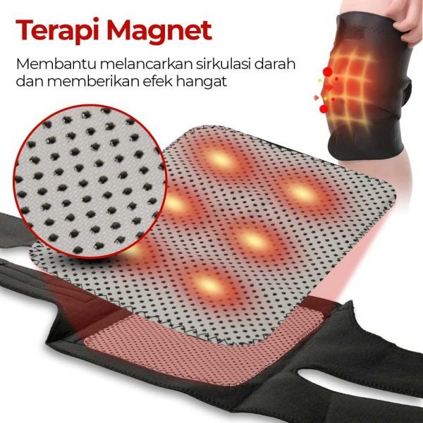 TaffSPORT Pelindung Lutut Terapi Magnetik Knee Pad 86cm - A-7720