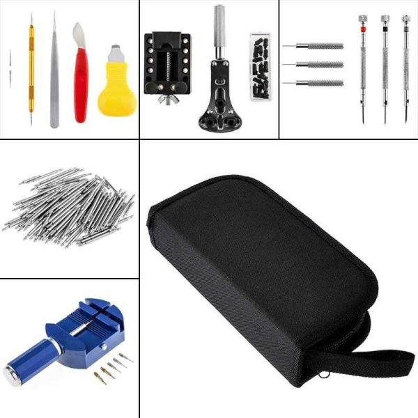 TaffSPORT Peralatan Reparasi Jam Tangan Watch Repair Tool Kit Set - C10050 - Black