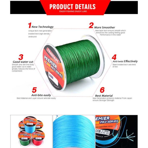 TaffSPORT Premier Pro Series Benang Pancing Braided 300M