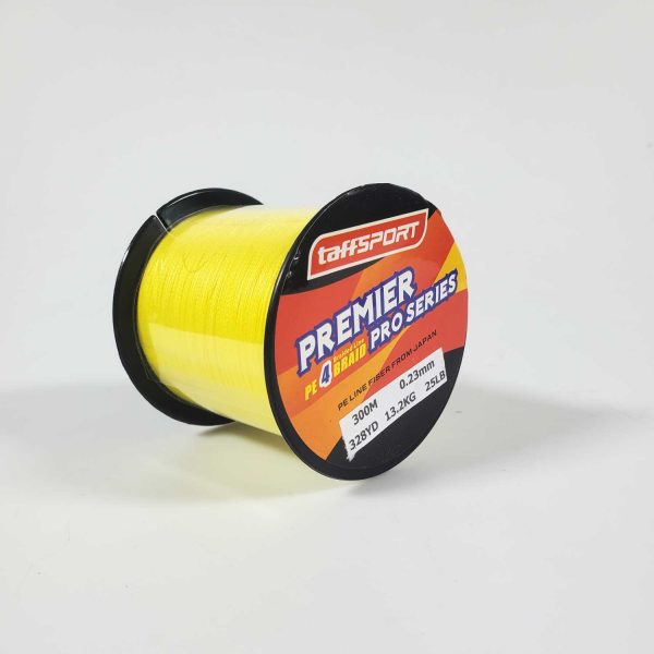 TaffSPORT Benang Pancing Premier Pro Series Braided Thick 0.23mm 300M - Yellow