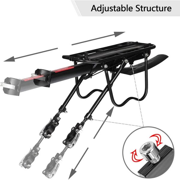 TaffSPORT Rak Boncengan Belakang Sepeda Bicycle Luggage Carrier - RCK-103 - Black