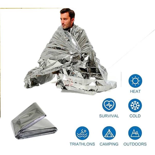 TaffSPORT Selimut Darurat Emergency Blanket Thermal Insulation - SL03-001 - Silver