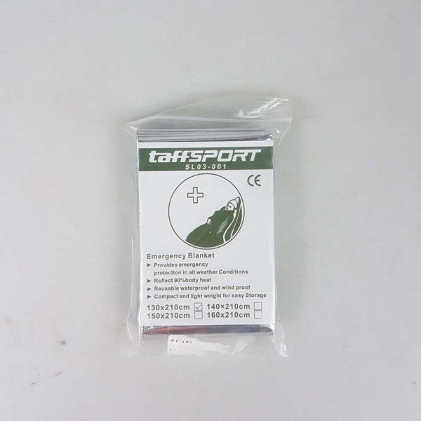 TaffSPORT Selimut Darurat Emergency Blanket Thermal Insulation - SL03-001 - Silver