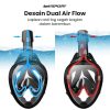 TaffSPORT Masker Full Face Scuba Diving Snorkeling- M2068G - Black