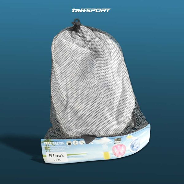 TaffSPORT Masker Full Face Scuba Diving Snorkeling- M2068G - Black