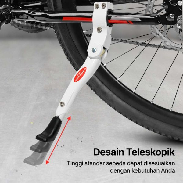 TaffSPORT Standar Parkir Samping Sepeda MTB Road Bicycle 34.5-40cm - Z50 - Black