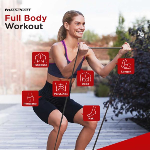 TaffSPORT Tali Lateks Pull Up Resistance Band Fitness Size L - Y66OR