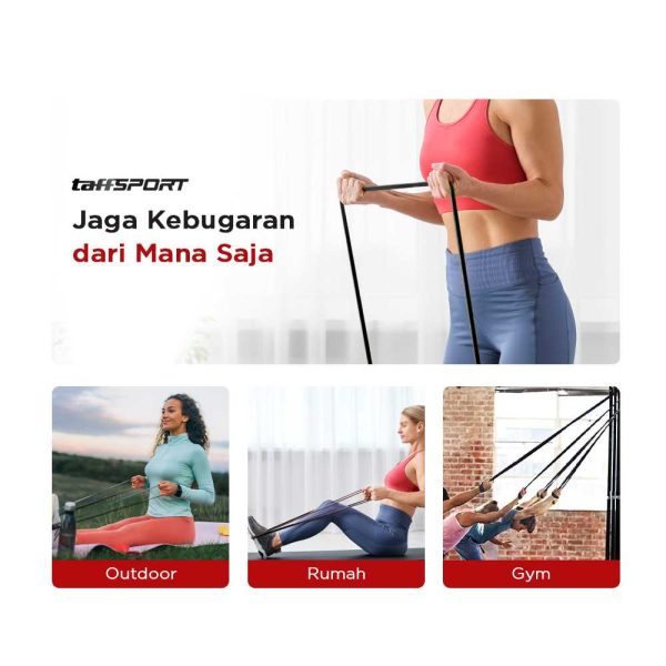 TaffSPORT Tali Lateks Pull Up Resistance Band Fitness Size L - Y66OR