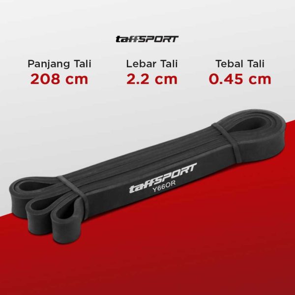 TaffSPORT Tali Lateks Pull Up Resistance Band Fitness Size L - Y66OR