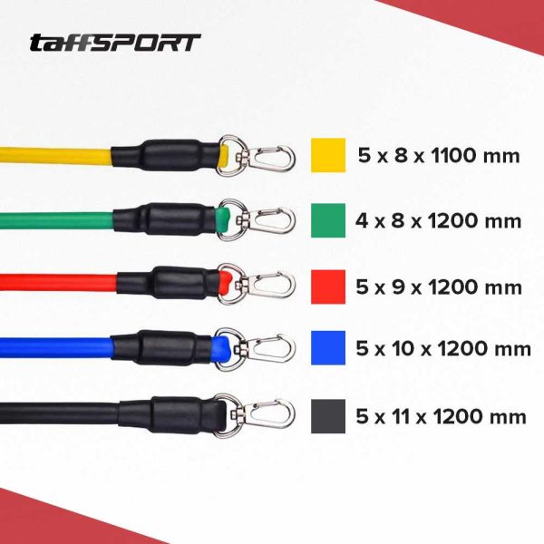TaffSPORT Tali Stretching Pilates Tube Yoga Fitness 11 Set - R11