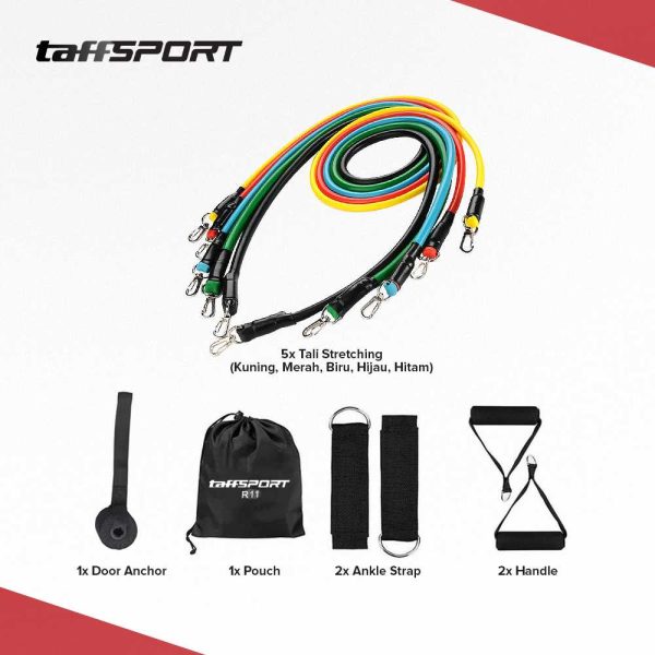 TaffSPORT Tali Stretching Pilates Tube Yoga Fitness 11 Set - R11