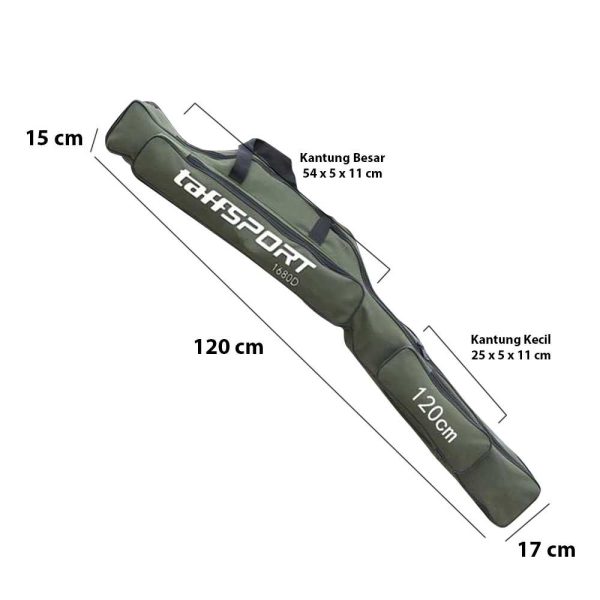 TaffSPORT Tas Pancing Joran Portable Fishing Bag - 1680D