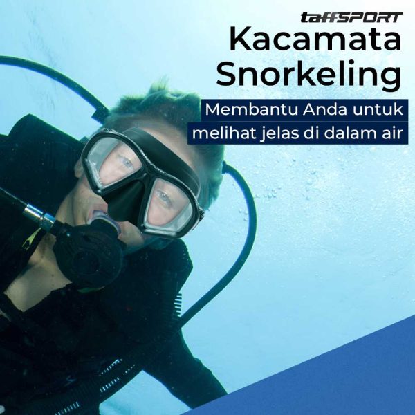 TaffSPORT Kacamata Selam Scuba Diving Snorkeling - M24 - Black