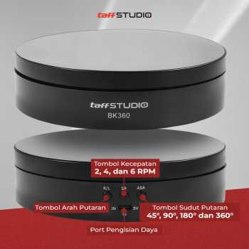 TaffSTUDIO Alas Putar Fotografi Rotating Display Stand Base 13.5cm - BK360