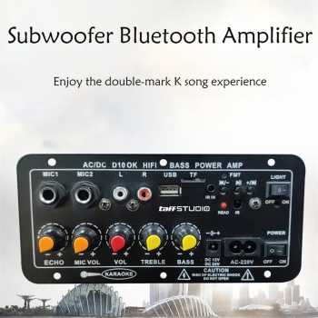 TaffSTUDIO Amplifier Board Audio Bluetooth USB FM Subwoofer DIY 400W - D10OK
