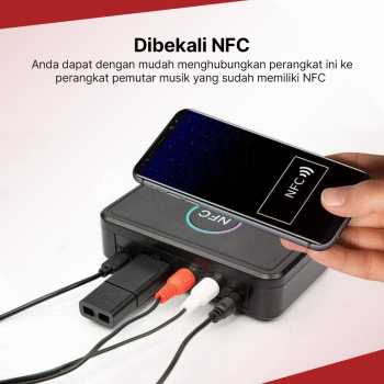 TaffSTUDIO Audio Bluetooth 5.0 Receiver Adapter NFC RCA AUX - D10