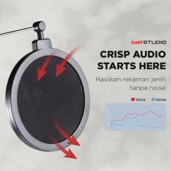 TaffSTUDIO Condenser Microphone Stand Holder 360 Lazypod Clamp Professional Set - NB-35 - Black