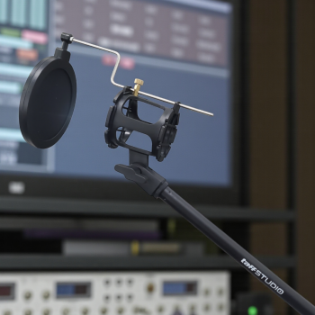 TaffSTUDIO Microphone Standing Holder Tripod with 3 x SmartphoneHolder