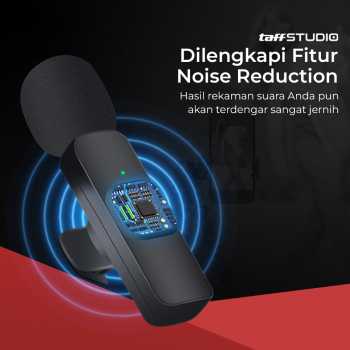 TaffSTUDIO Mikrofon Wireless Lavalier Portable Microphone USB Type C - ODR08