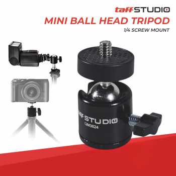 taffstudio-mini-ball-head-tripod-kamera-dslr-360-swivel-14-inch-qm3624 TaffSTUDIO Mini Ball Head Tripod Kamera DSLR 360 Swivel 1/4 - QM3624