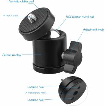 taffstudio-mini-ball-head-tripod-kamera-dslr-360-swivel-14-qm3624 (1) TaffSTUDIO Mini Ball Head Tripod Kamera DSLR 360 Swivel 1/4 - QM3624