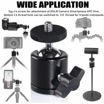taffstudio-mini-ball-head-tripod-kamera-dslr-360-swivel-14-qm3624 TaffSTUDIO Mini Ball Head Tripod Kamera DSLR 360 Swivel 1/4 - QM3624