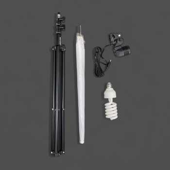 TaffSTUDIO Payung Soft Umbrella Fotografi Studio 84cm + Bohlam 45W - P90L