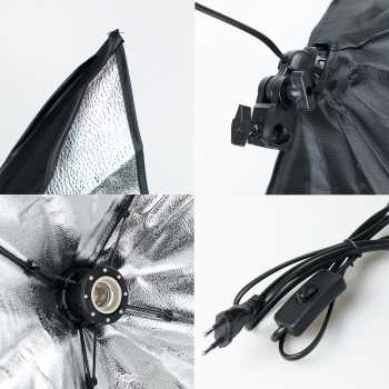 TaffSTUDIO Payung Softbox Reflektor 50x50cm E27 Single Lamp Socket - LD-TZ206