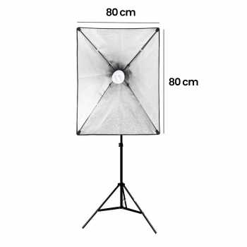 TaffSTUDIO Payung Softbox Reflektor 80x80cm E27 Single Lamp Socket - LD-TZ206