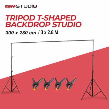 TaffSTUDIO Tripod T-Shaped Bracket Backdrop Studio 300x280cm - DD-112