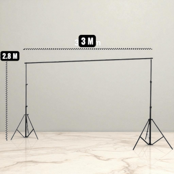 TaffSTUDIO Tripod T-Shaped Bracket Backdrop Studio 300x280cm - DD-112