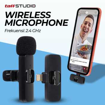 TaffSTUDIO Wireless Lavalier Microphone Vlogger Lightning 2.4GHz - HO86