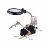 Taffware Alat Pegangan Solder Helping Hand LED Kaca Pembesar 3.5X - TE-801