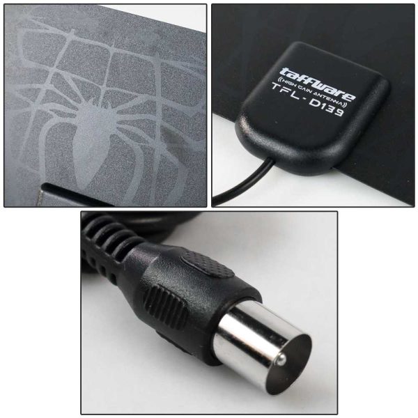 Taffware Antena TV Digital DVB-T2 High Gain 25dB with Signal Booster Amplifier - TFL-D139