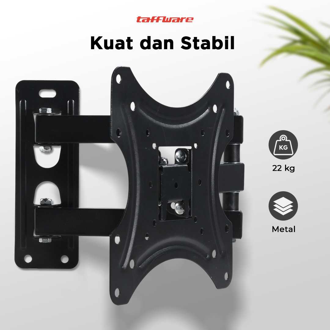 Taffware Telescopic TV Bracket 2.5m 200 x 200 Pitch for 17-42 Inch