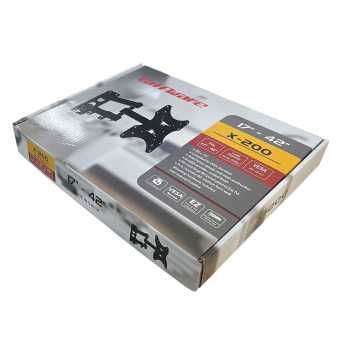 Taffware Bracket TV Dinding 17-42 Inch VESA200x200 Putar 90 Tilt 15 - X-200