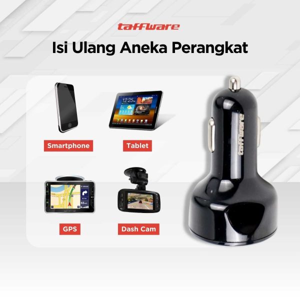 Taffware Car Charger Mobil USB 4 Port QC3.0 35W 7A - BK-358