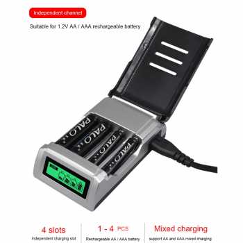 Taffware Charger Baterai 4 Slot AA AAA Ni-CD Ni-MH Fast Charging LCD - C905W